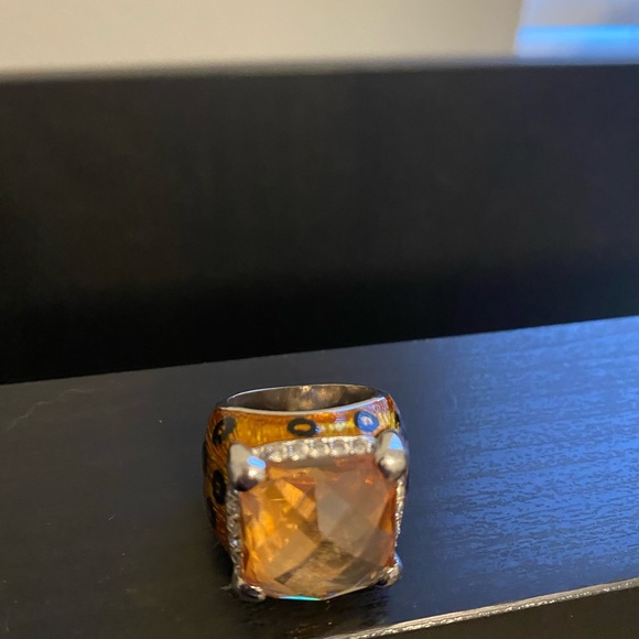 Gold Over Silver Statement Ring - Picture 3 of 4